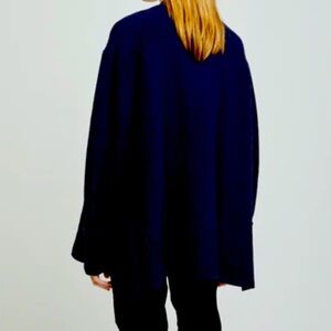 Basic Edition Navy Bell Sleeves Cardigan Size L